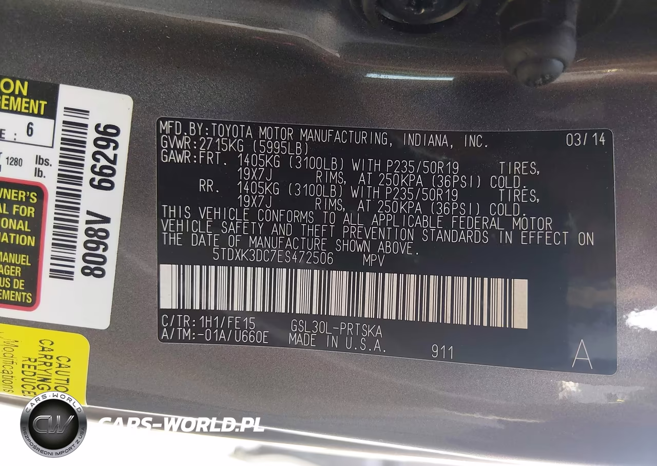 2014 Toyota Sienna Se 8 Passenger VIN:5TDXK3DC7ES472506 - 9