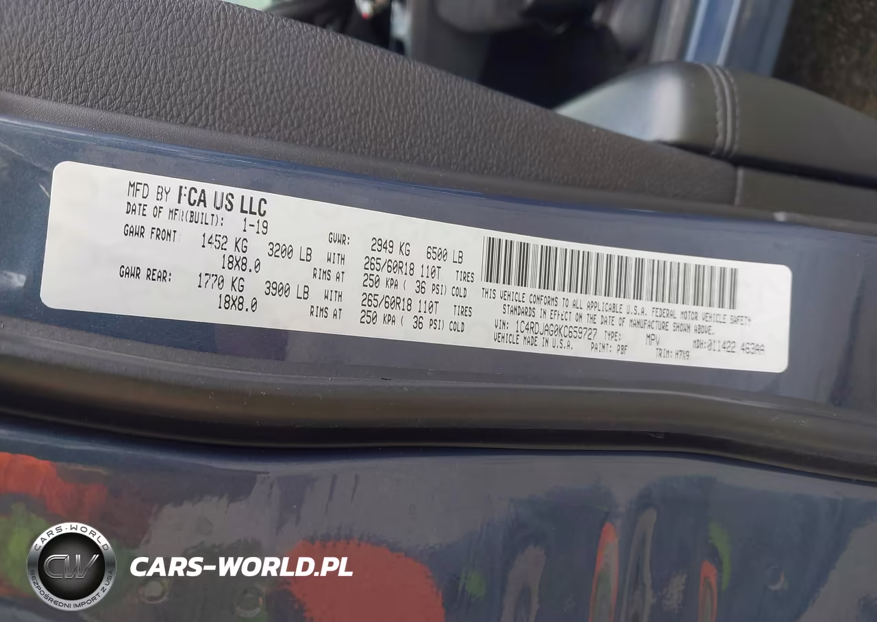2019 Dodge Durango Sxt Awd VIN:1C4RDJAG0KC659727 - 9