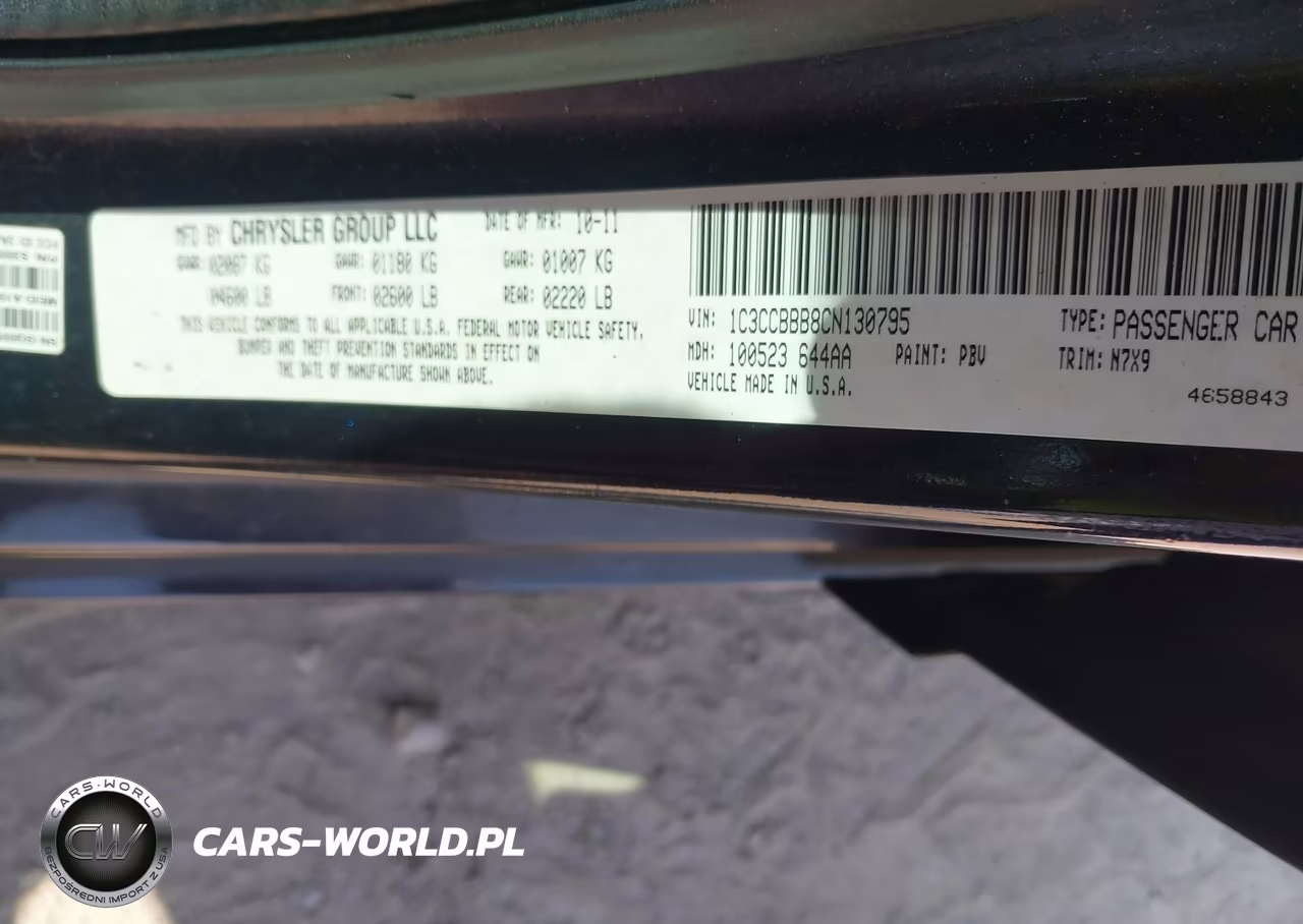 CHRYSLER 200 VIN:1C3CCBBB8CN130795 - 9