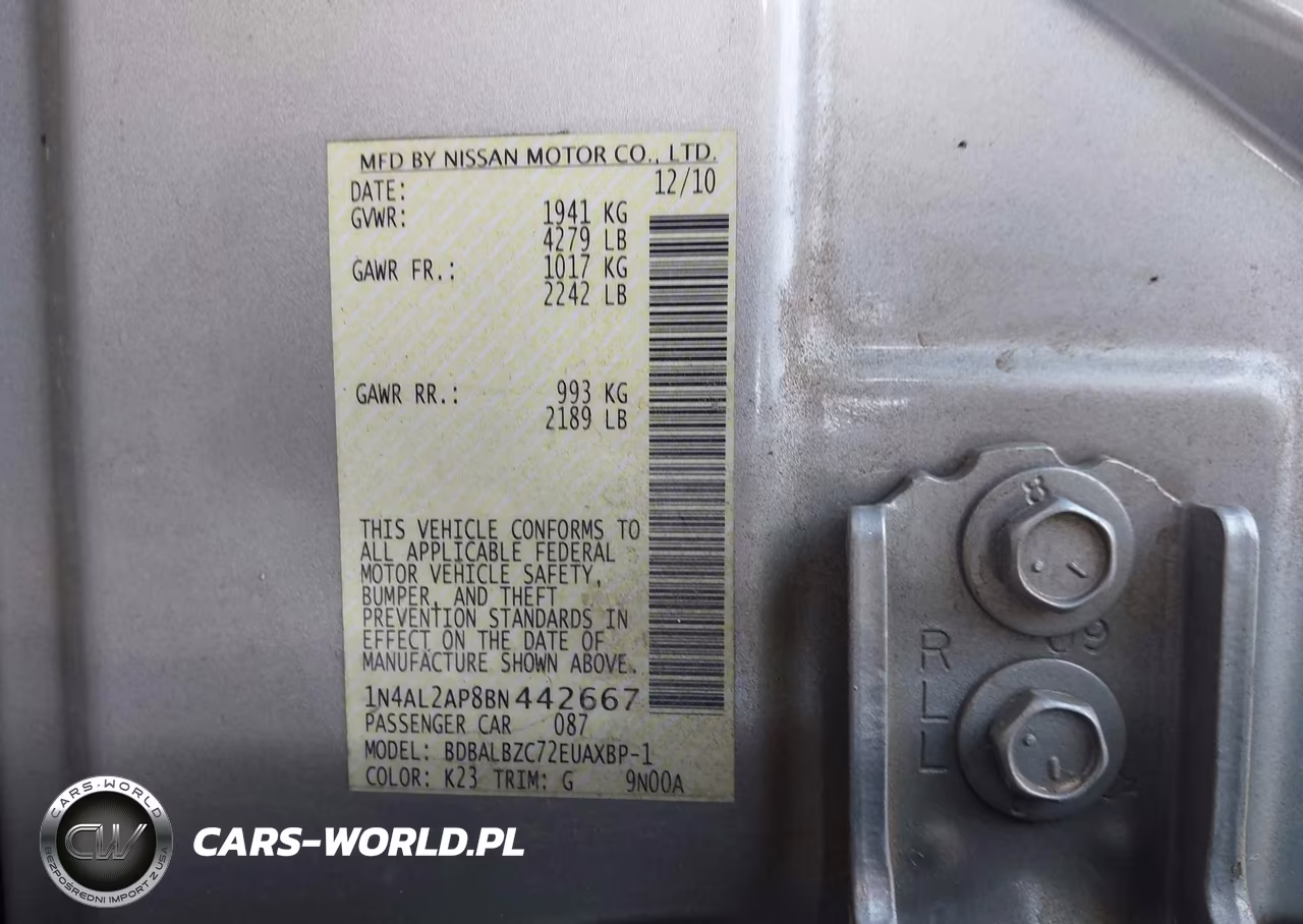 2011 Nissan Altima 2.5 S VIN:1N4AL2AP8BN442667 - 9