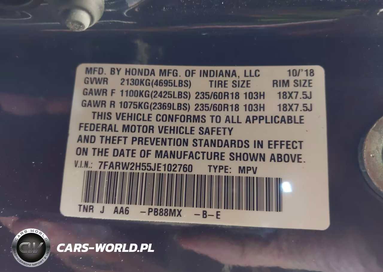 2018 Honda Cr-V Ex VIN:7FARW2H55JE102760 - 9