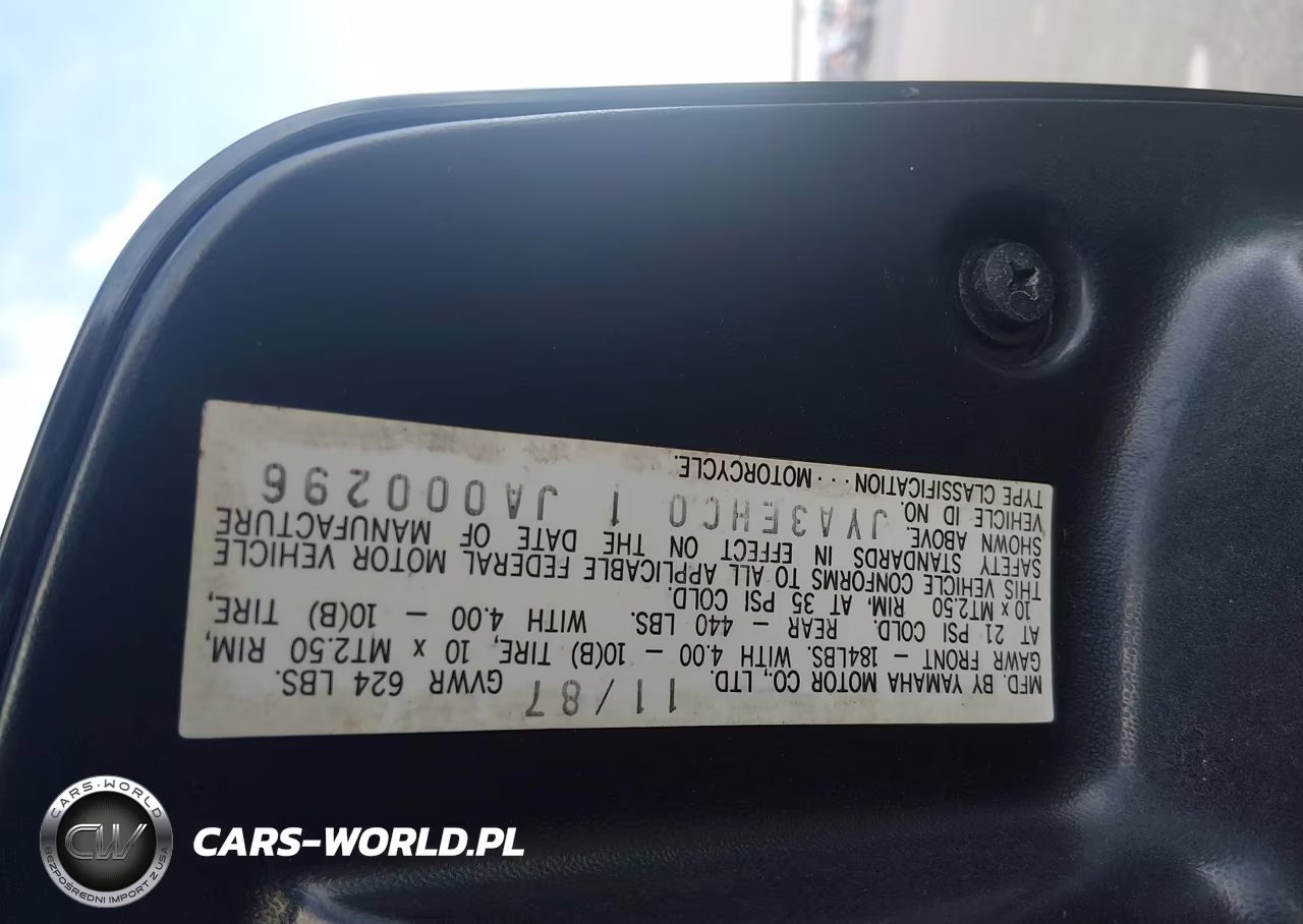 1988 Yamaha Tw200 VIN:JYA3EHC01JA000296 - 9
