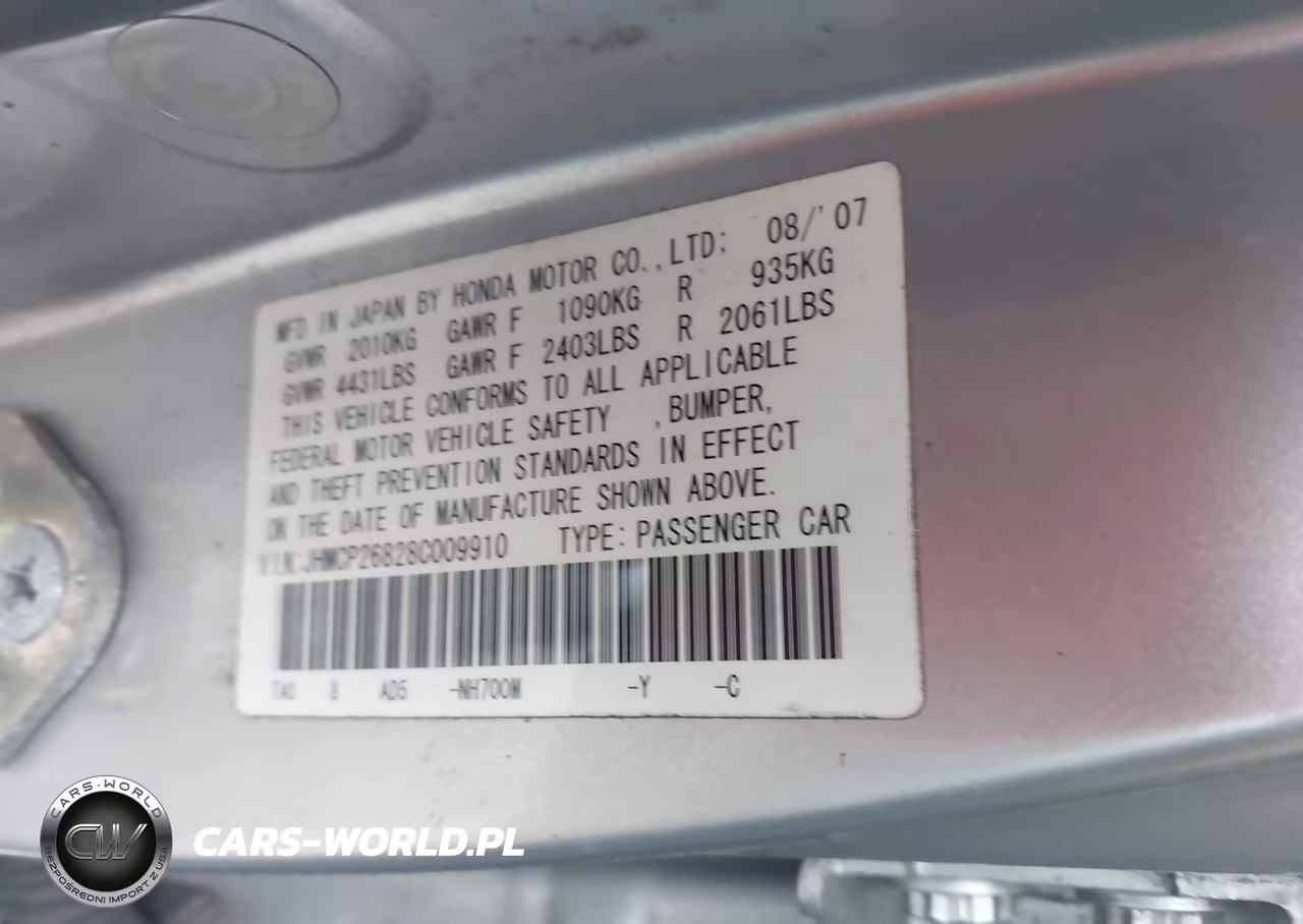 2008 Honda Accord 2.4 Ex-L VIN:JHMCP26828C009910 - 9