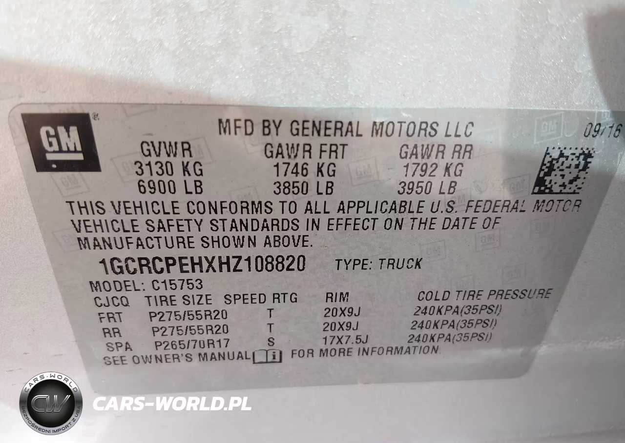 2017 Chevrolet Silverado 1500 Custom VIN:1GCRCPEHXHZ108820 - 9