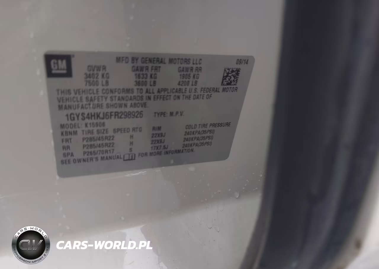 2015 Cadillac Escalade Esv Luxury VIN:1GYS4HKJ6FR298926 - 9