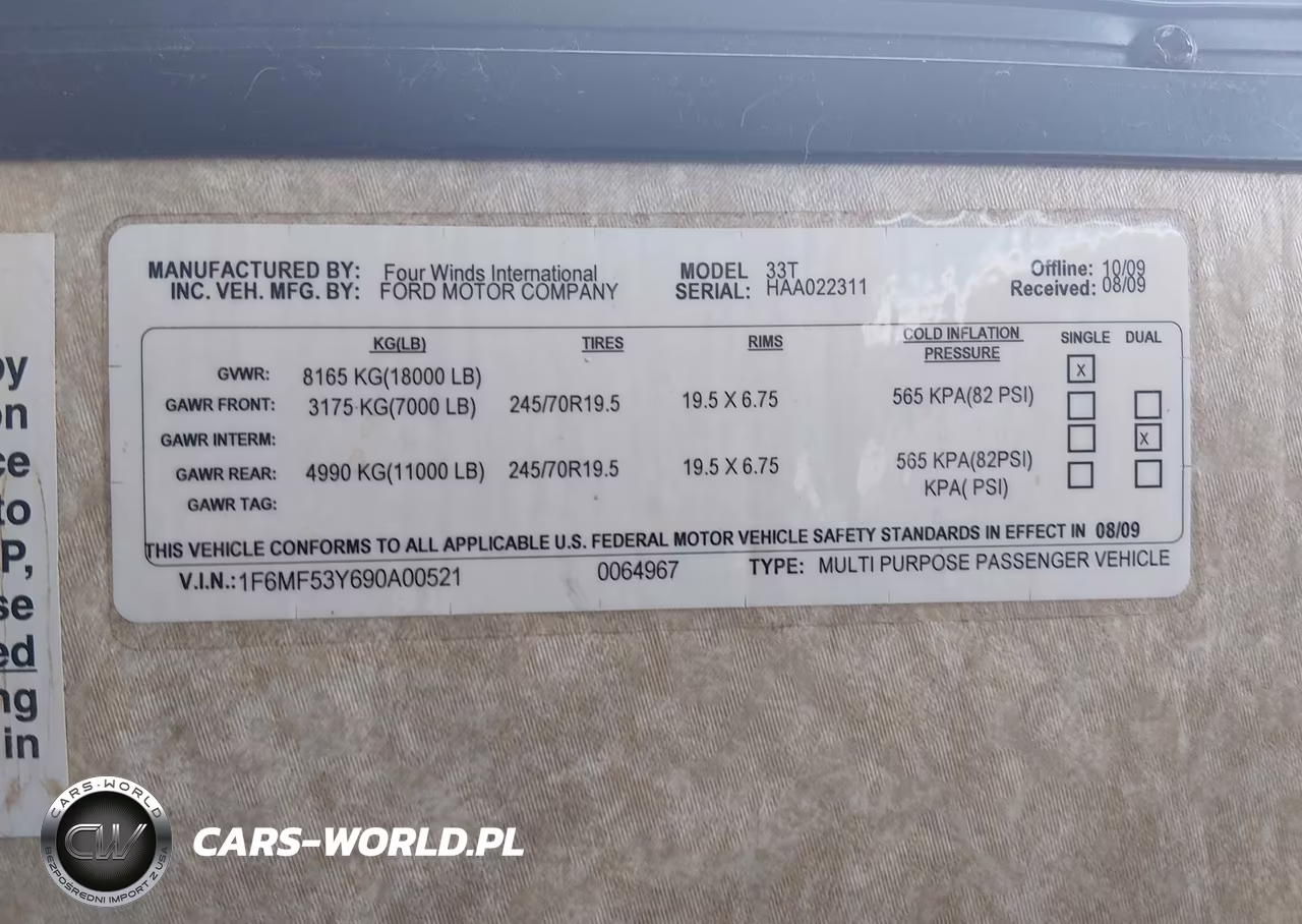 2009 Ford F550 Super Duty Stripped Chass VIN:1F6MF53Y690A00521 - 9