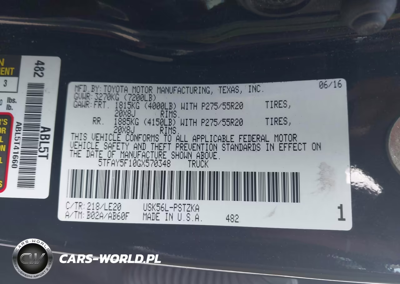 2016 Toyota Tundra Platinum 5.7L V8 VIN:5TFAY5F10GX570348 - 9