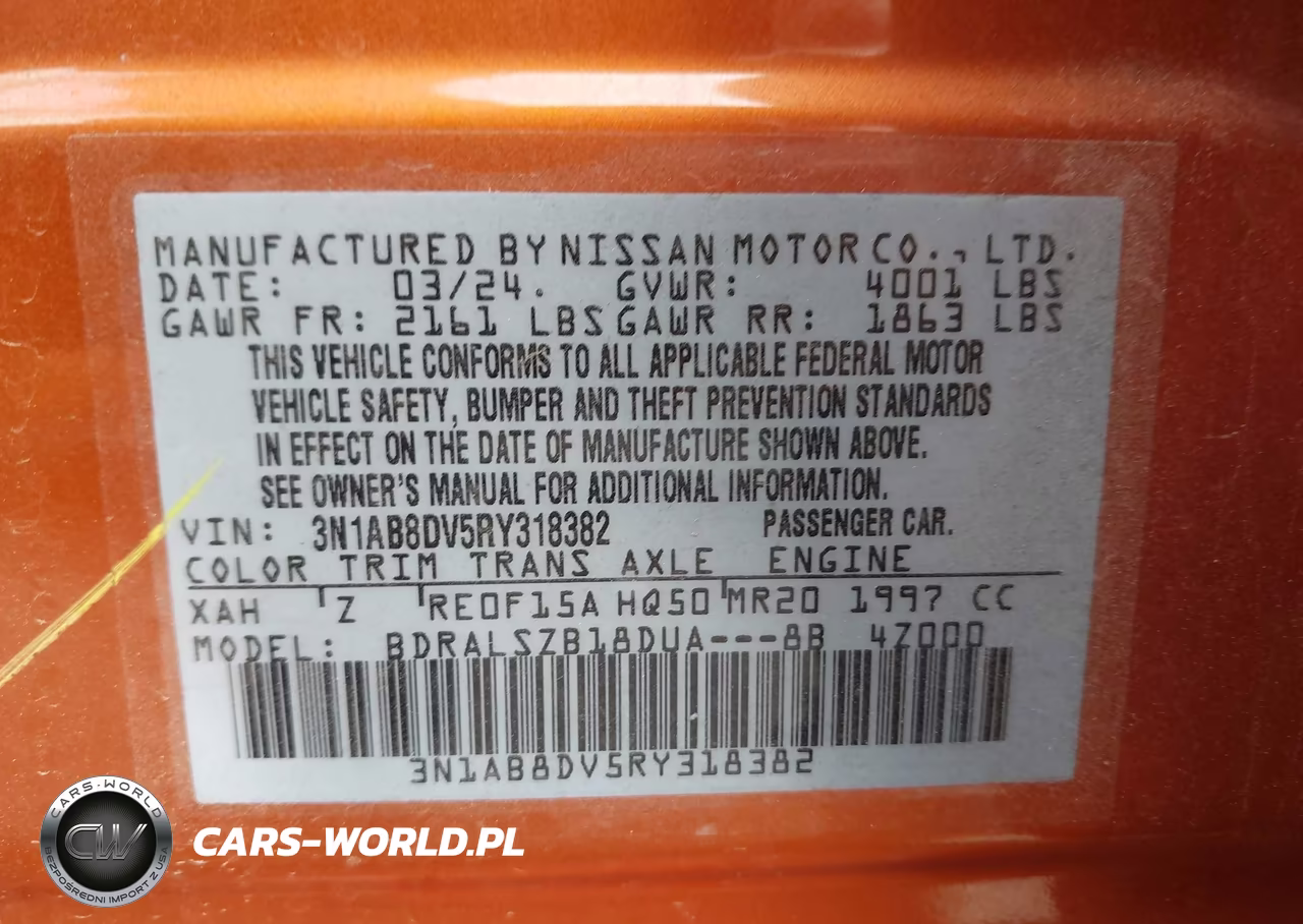2024 Nissan Sentra Sr Xtronic Cvt VIN:3N1AB8DV5RY318382 - 9