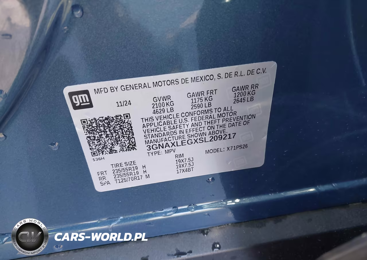 2025 Chevrolet Equinox Fwd Rs VIN:3GNAXLEGXSL209217 - 9