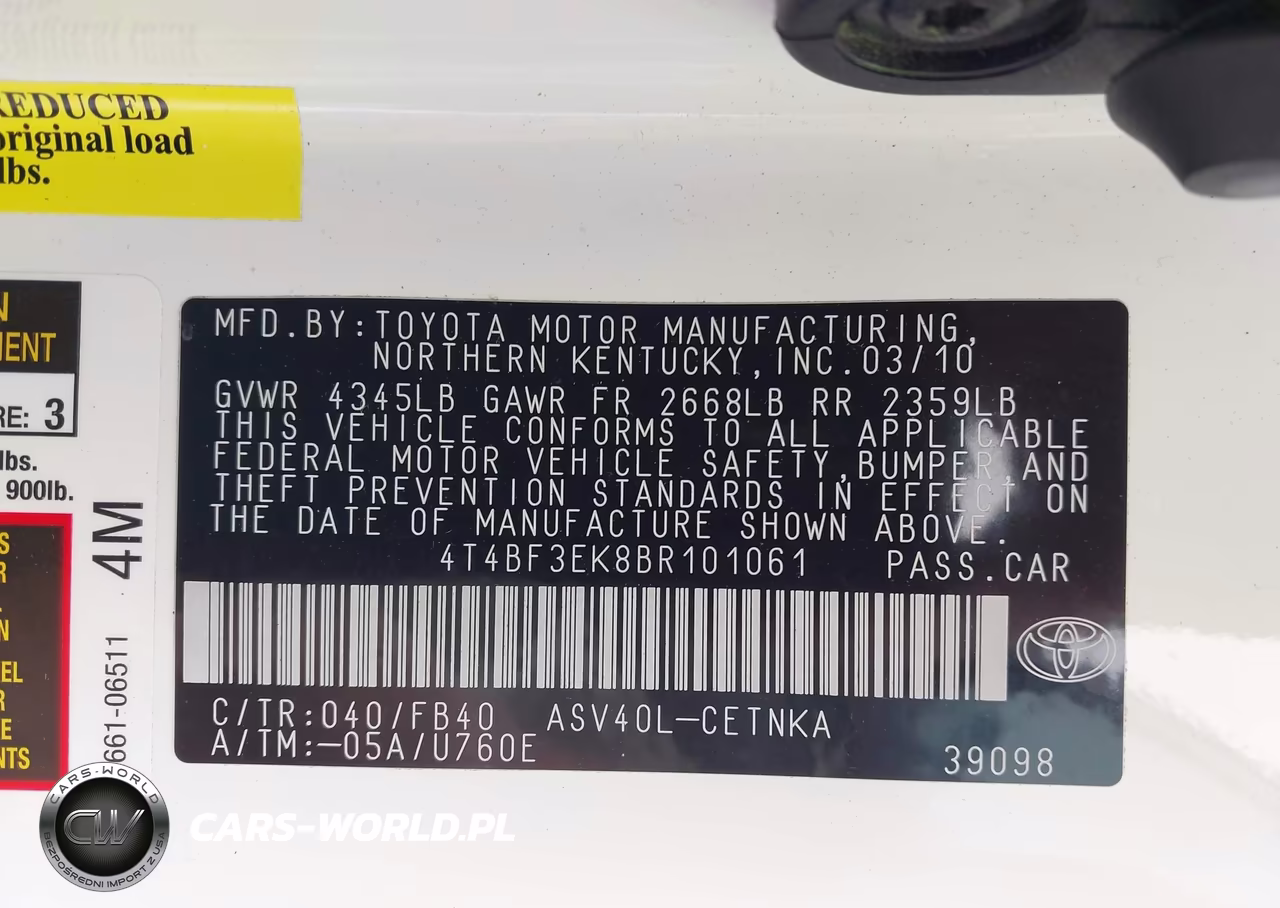 2011 Toyota Camry Le VIN:4T4BF3EK8BR101061 - 8