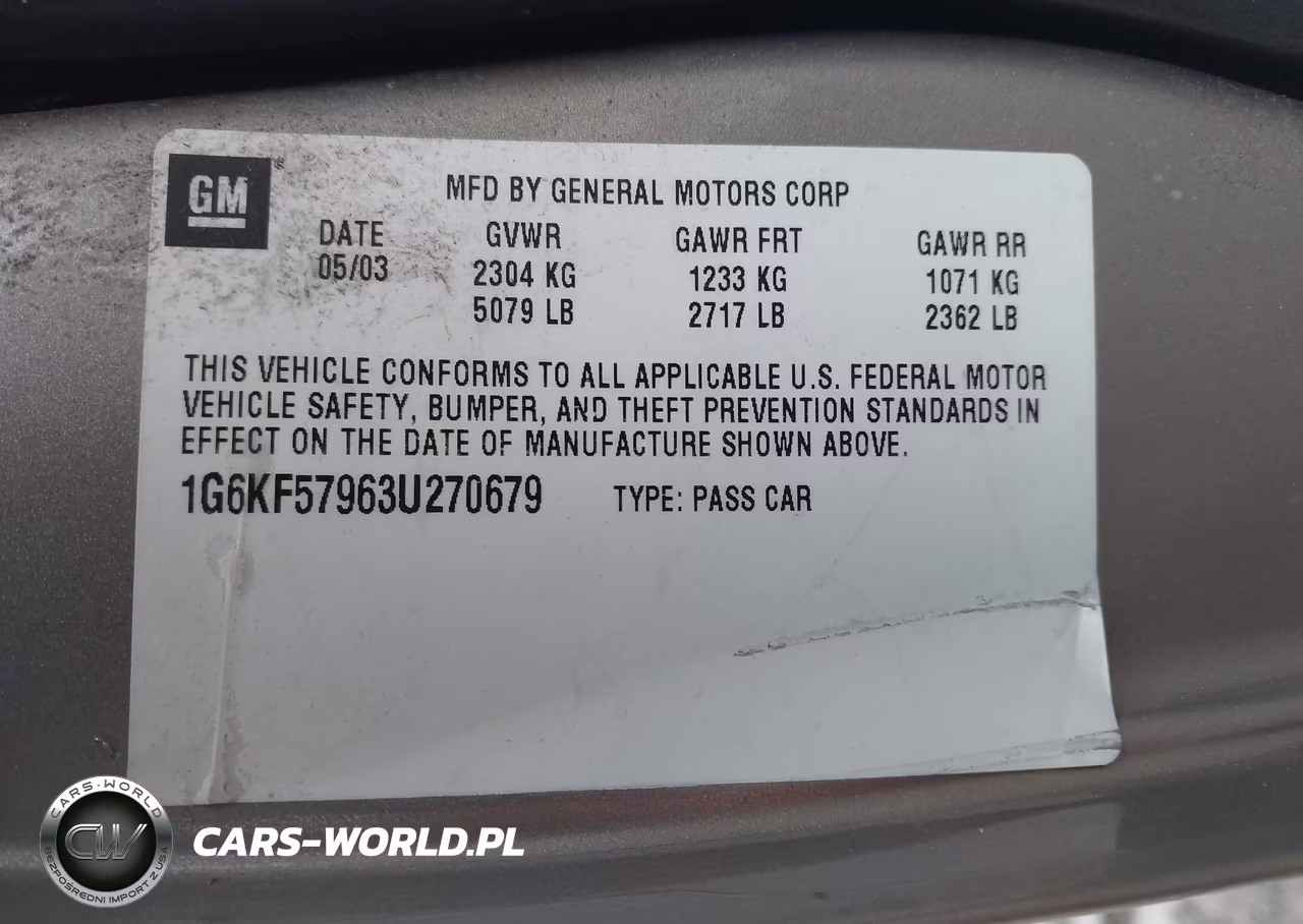2003 Cadillac Deville Dts VIN:1G6KF57963U270679 - 9