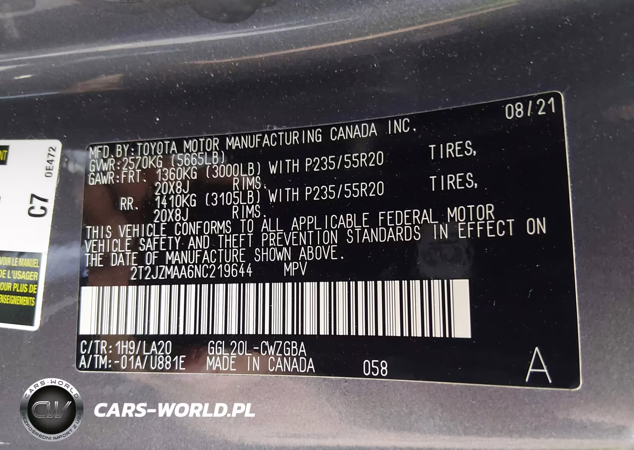 2022 Lexus Rx 350 VIN:2T2JZMAA6NC219644 - 9
