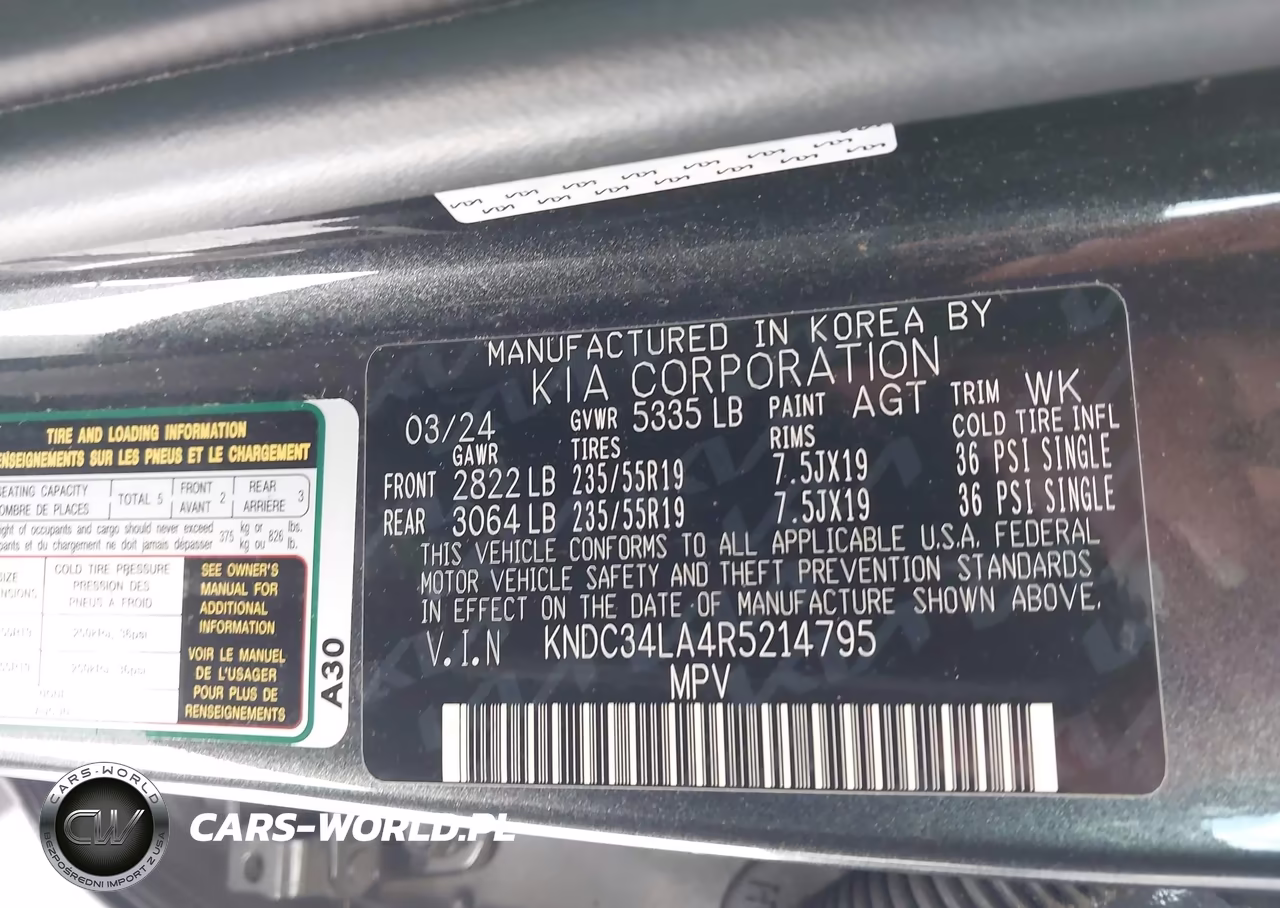 2024 Kia Ev6 Light Long Range VIN:KNDC34LA4R5214795 - 9