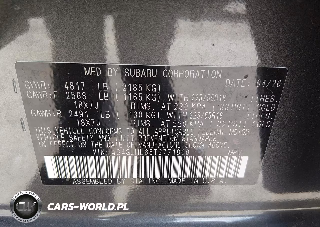 2026 Subaru Crosstrek Limited VIN:4S4GUHL65T3771800 - 9