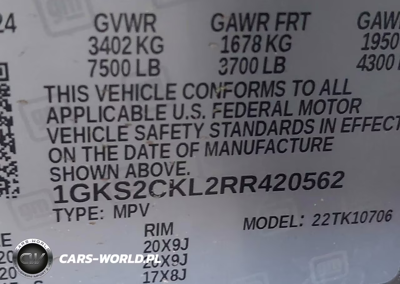 2024 GMC Yukon 4Wd At4 VIN:1GKS2CKL2RR420562 - 9