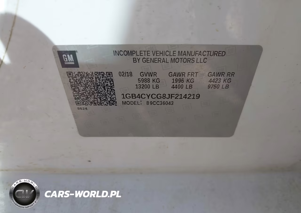 2018 Chevrolet Silverado 3500Hd Chassis Wt VIN:1GB4CYCG8JF214219 - 8