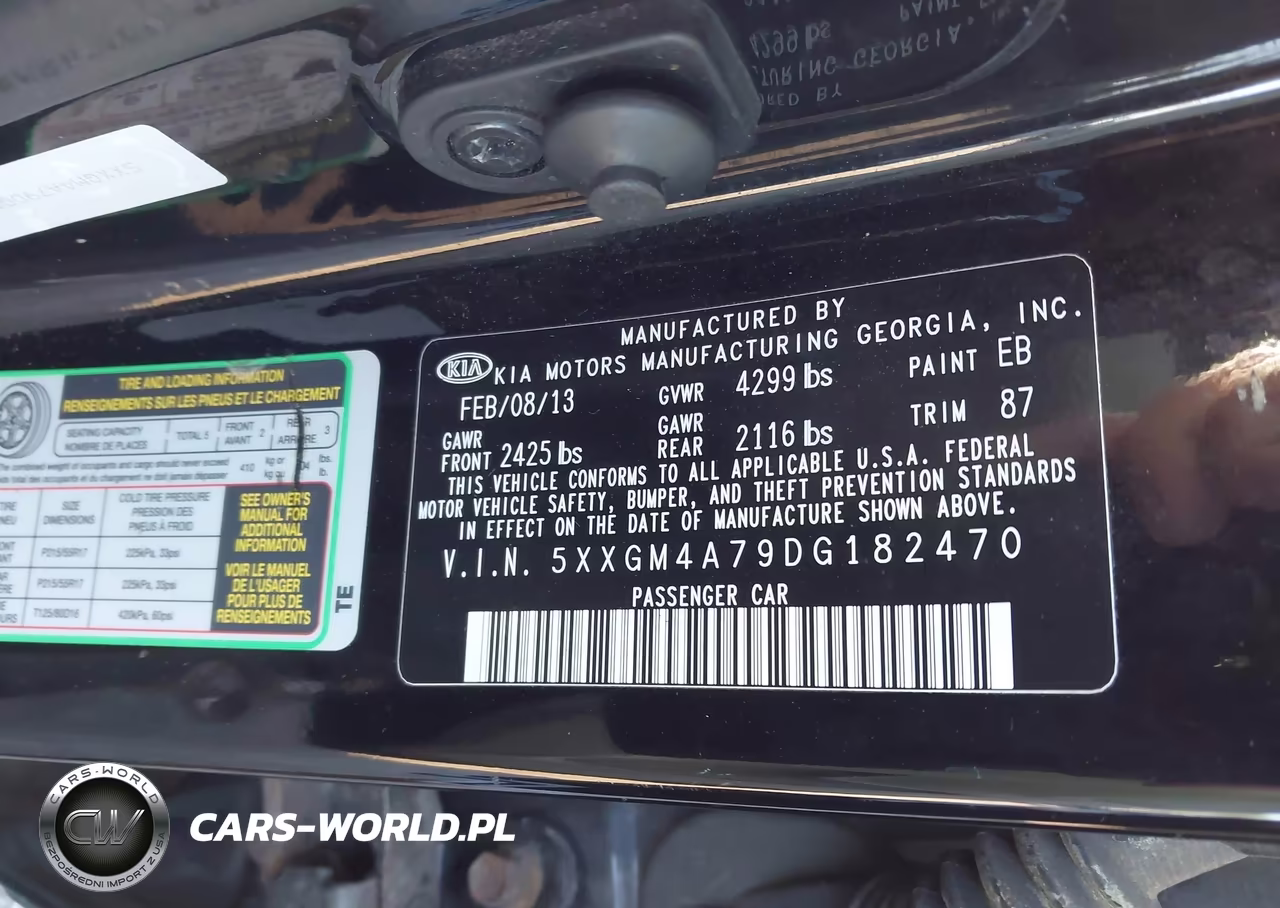 2013 Kia Optima Lx VIN:5XXGM4A79DG182470 - 9