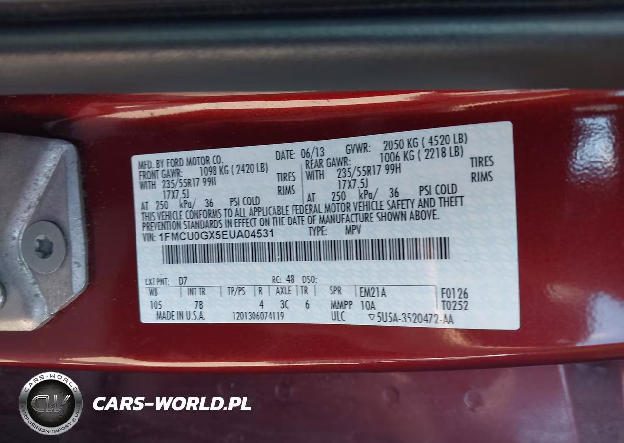 2014 Ford Escape Se VIN:1FMCU0GX5EUA04531 - 9