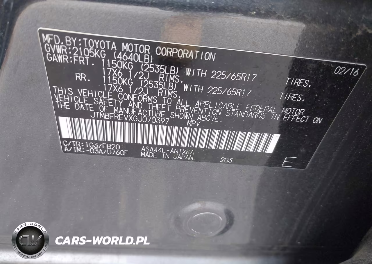 2016 Toyota Rav4 Le VIN:JTMBFREVXGJ070397 - 9