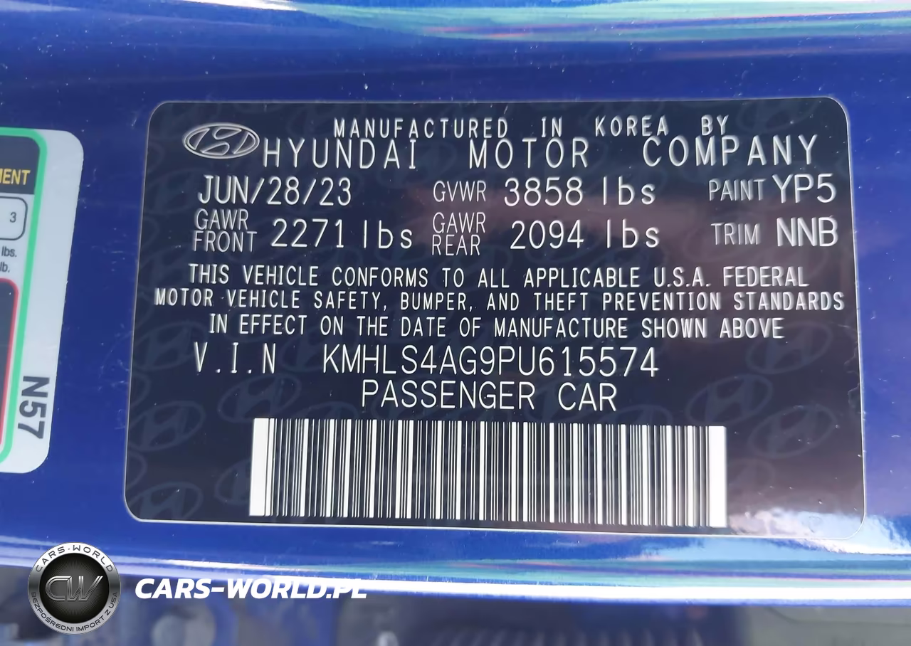 2023 Hyundai Elantra Sel VIN:KMHLS4AG9PU615574 - 9