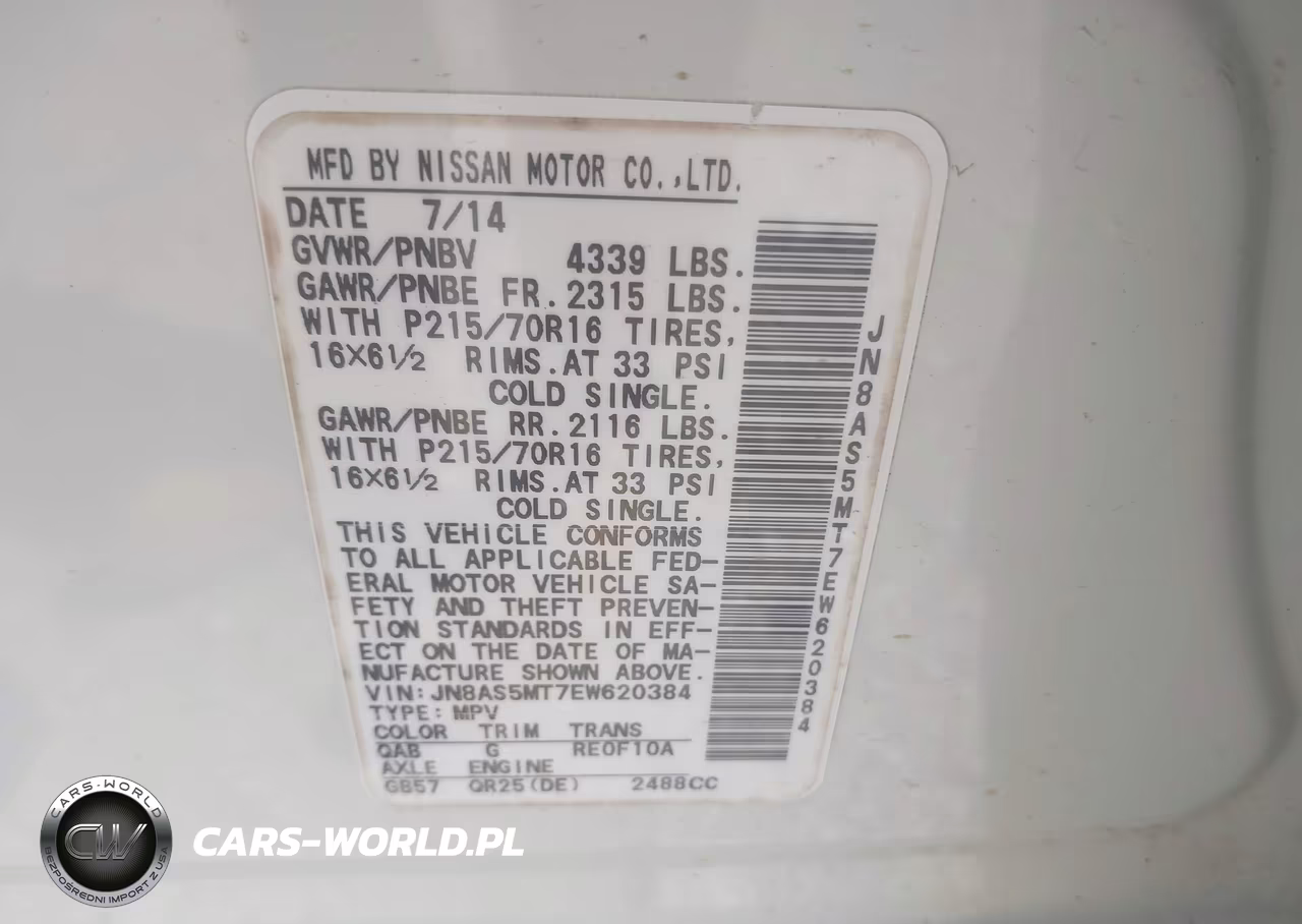 2014 Nissan Rogue Select S VIN:JN8AS5MT7EW620384 - 9