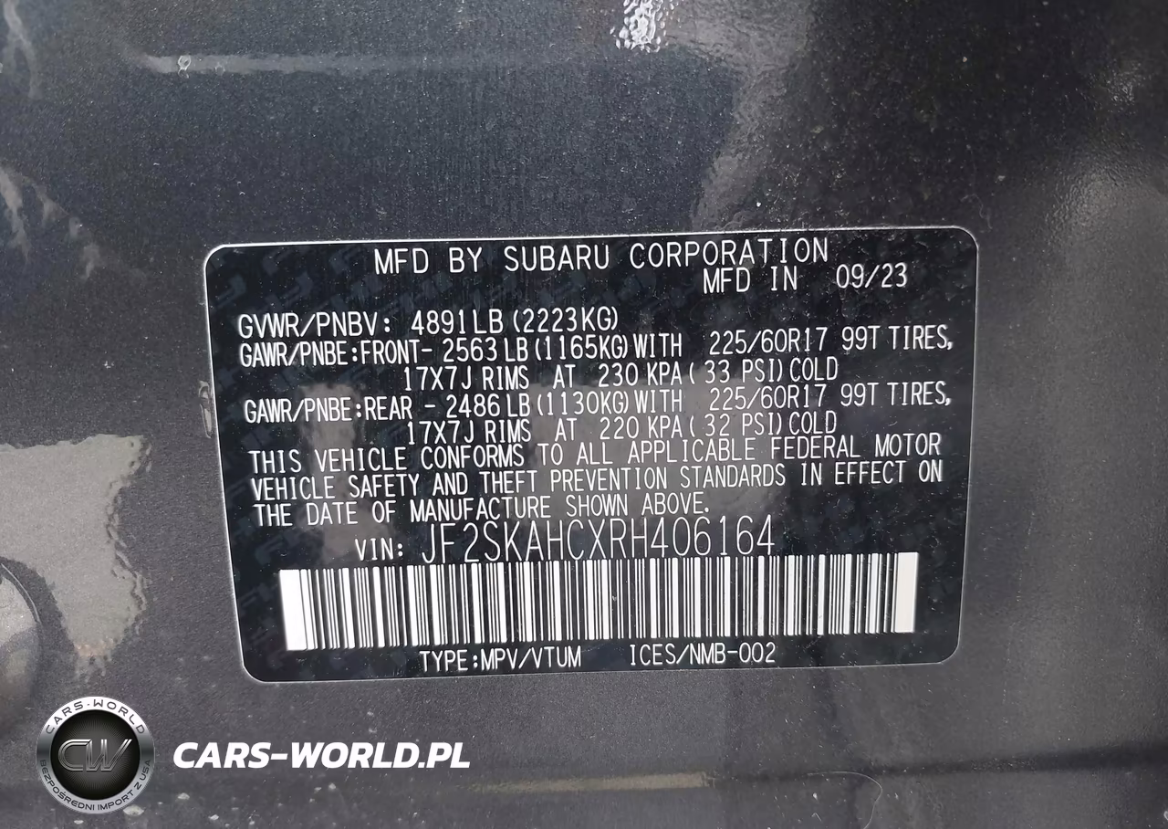 2024 Subaru Forester Wilderness VIN:JF2SKAHCXRH406164 - 9