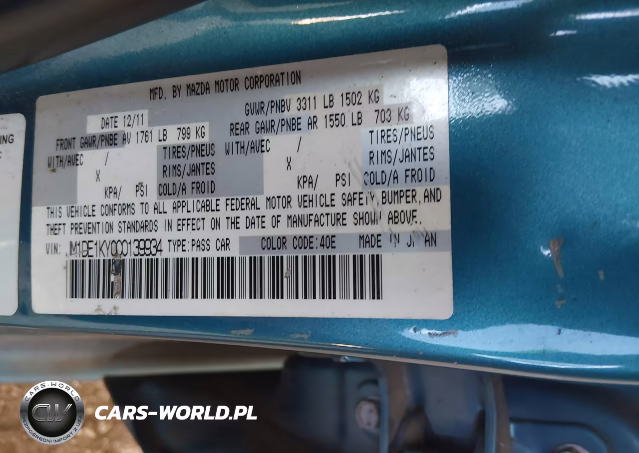 2012 Mazda Mazda2 Sport VIN:JM1DE1KY0C0139934 - 9