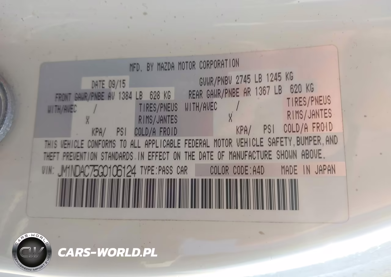 2016 Mazda Mx-5 Miata Club VIN:JM1NDAC75G0106124 - 9