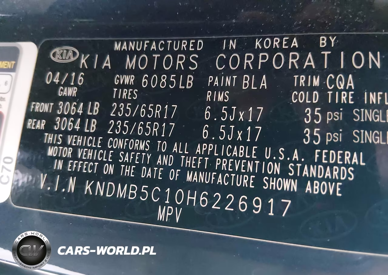 2017 Kia Sedona Lx VIN:KNDMB5C10H6226917 - 9