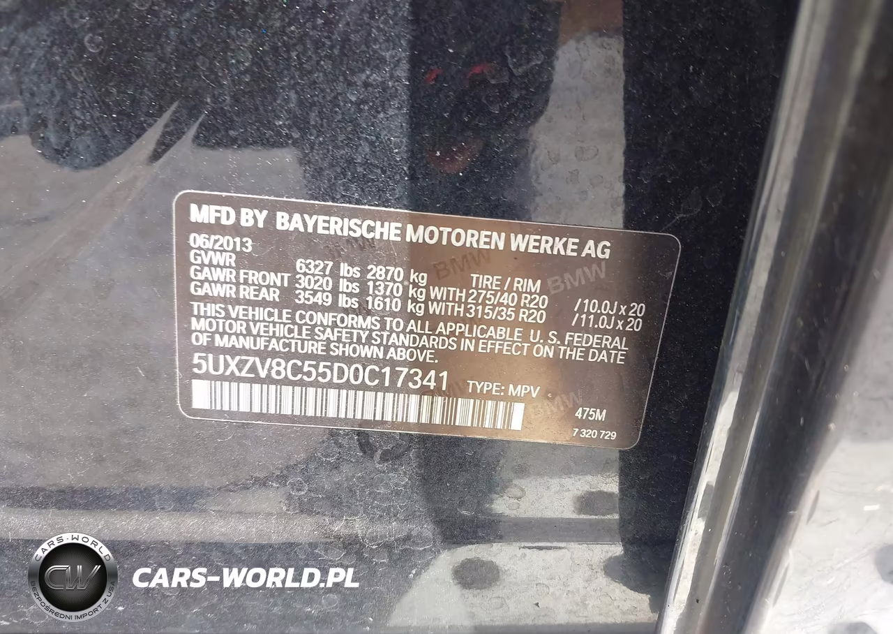 2013 BMW X5 xDrive50I VIN:5UXZV8C55D0C17341 - 9