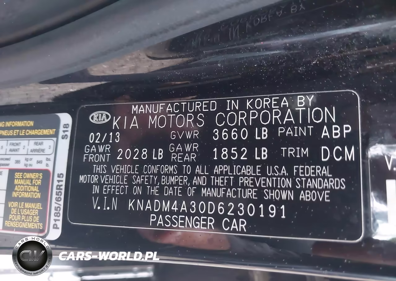 2013 Kia Rio Lx VIN:KNADM4A30D6230191 - 9