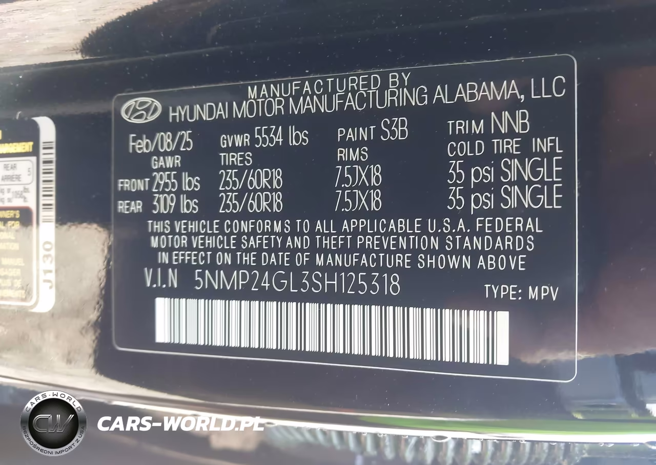 2025 Hyundai Santa Fe Sel VIN:5NMP24GL3SH125318 - 9