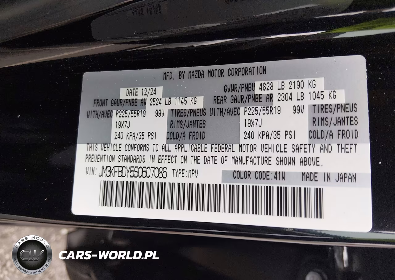 2025 Mazda Cx-5 2.5 Turbo Premium VIN:JM3KFBDY5S0607086 - 9