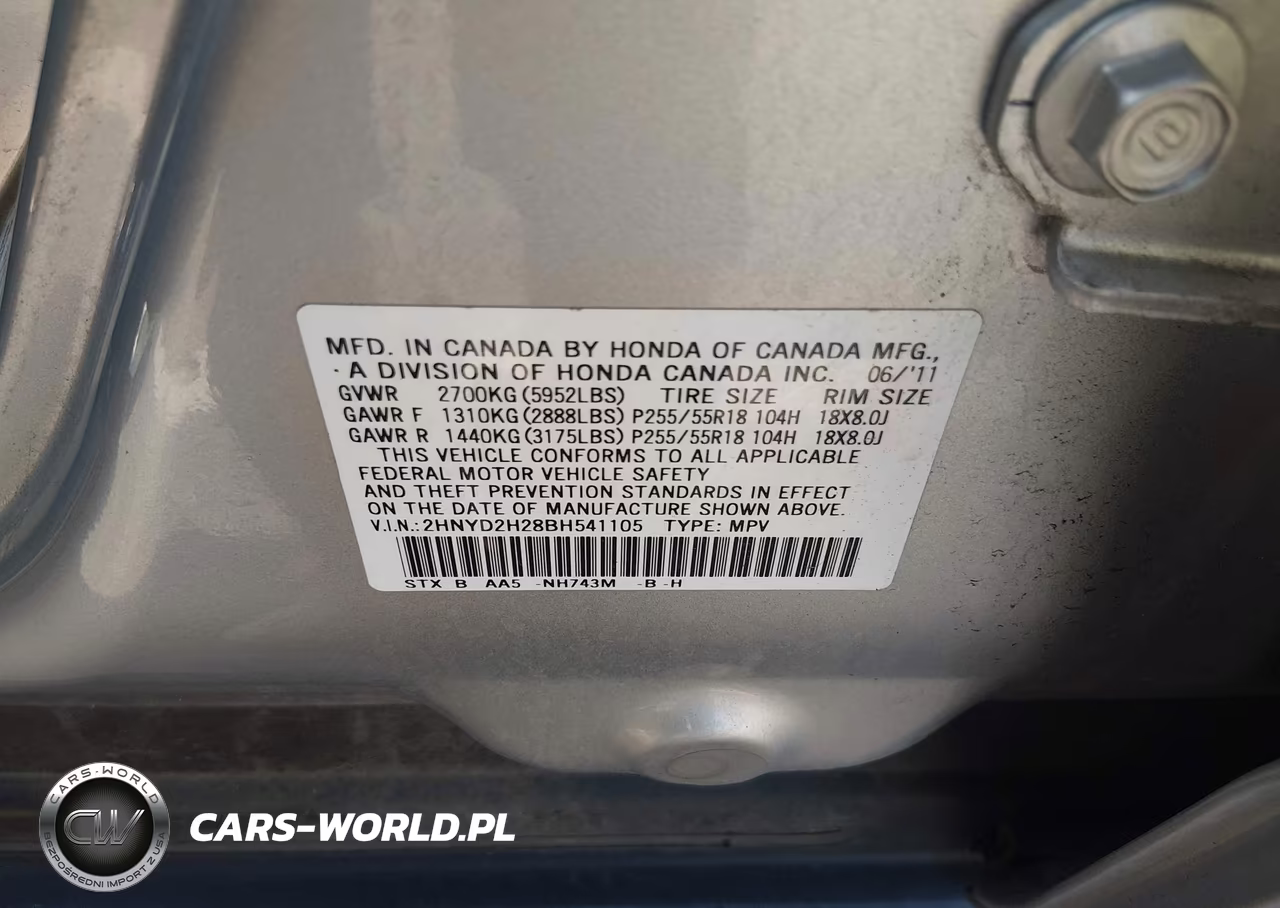 2011 Acura Mdx VIN:2HNYD2H28BH541105 - 9