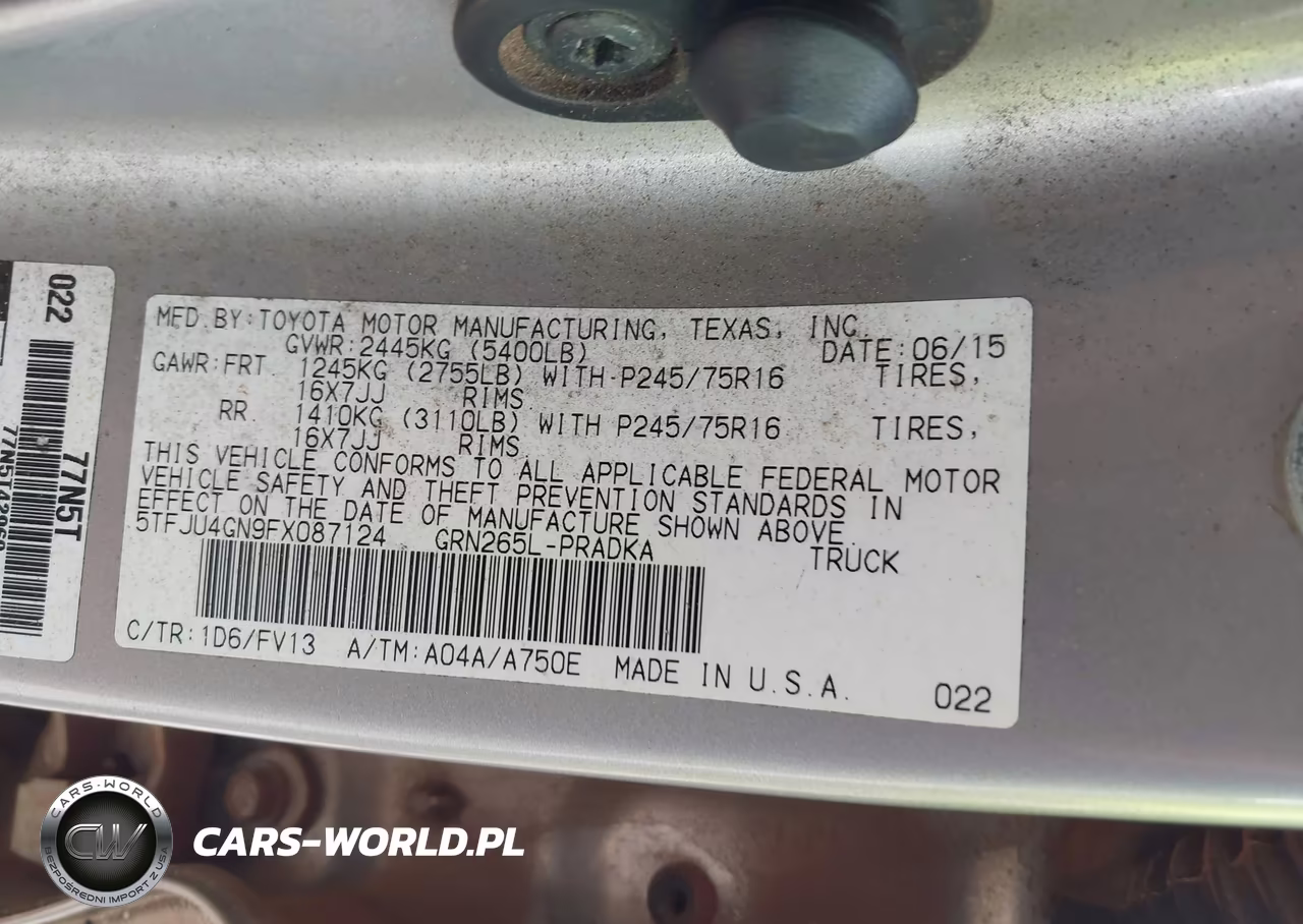 2015 Toyota Tacoma Prerunner V6 VIN:5TFJU4GN9FX087124 - 9