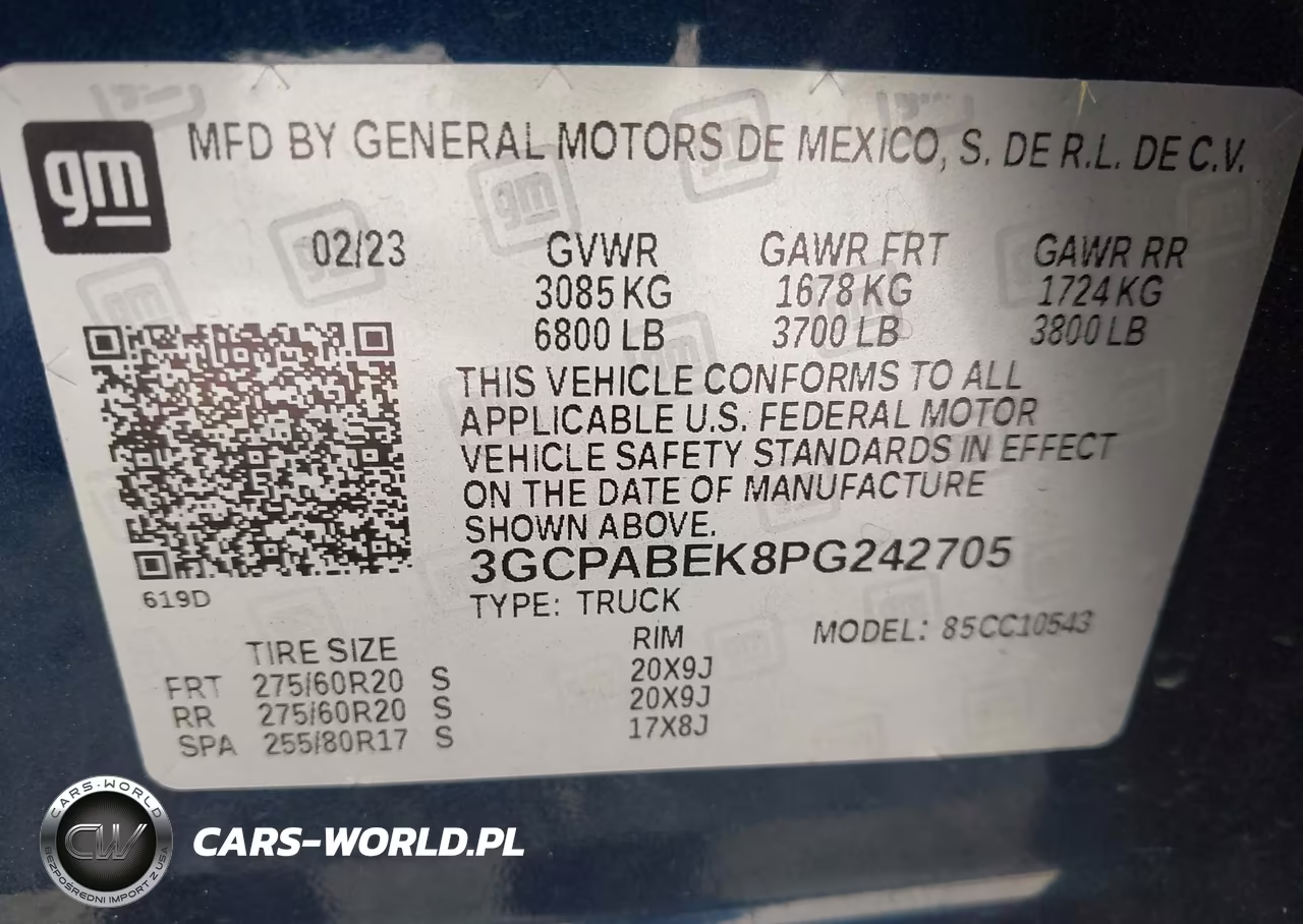 2023 Chevrolet Silverado 1500 2Wd Short Bed Custom VIN:3GCPABEK8PG242705 - 9