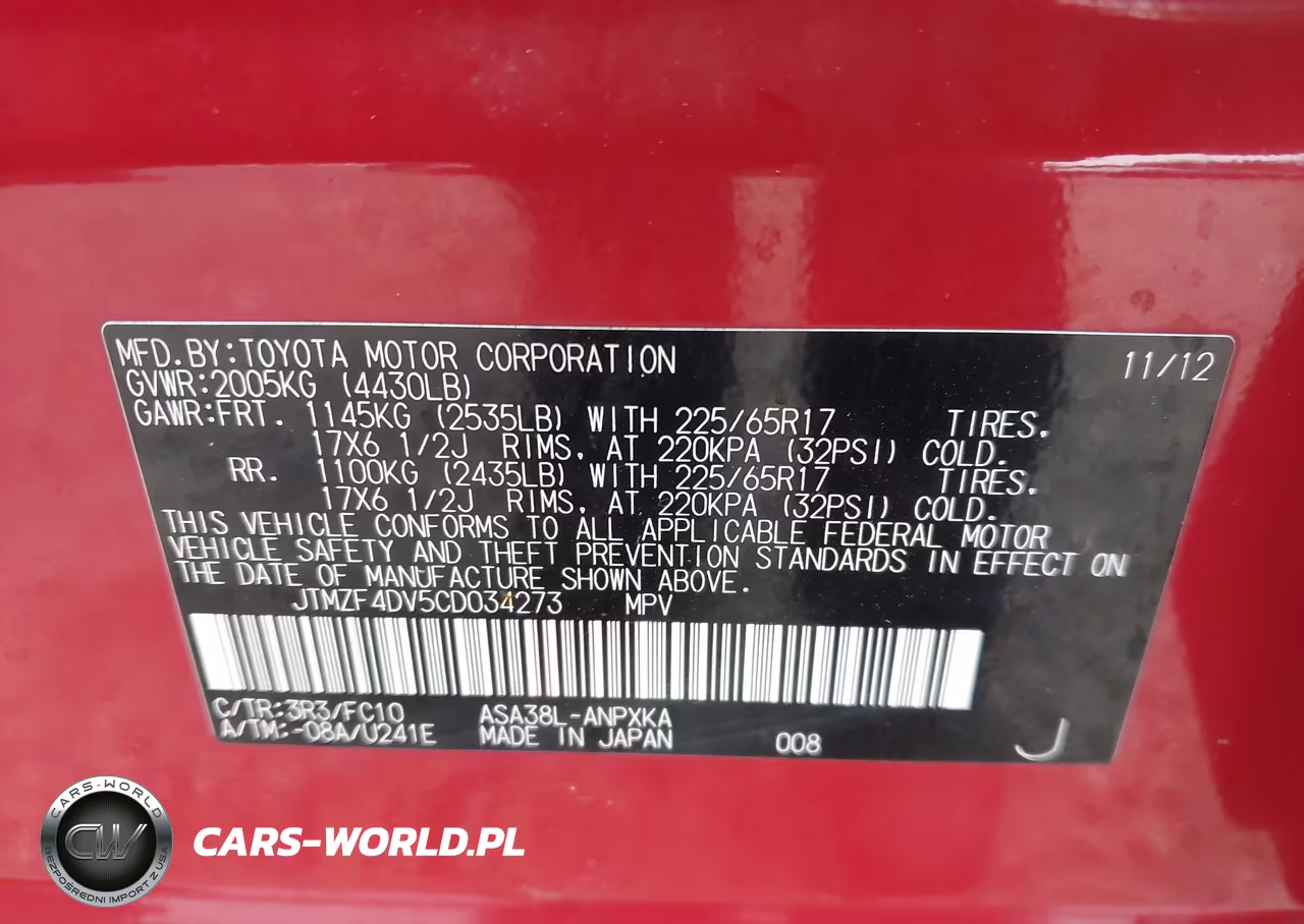 2012 Toyota Rav4 VIN:JTMZF4DV5CD034273 - 9