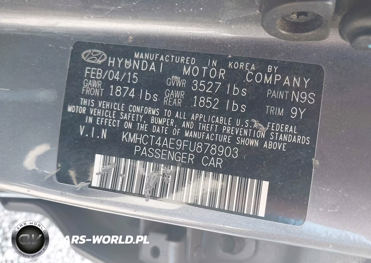 2015 Hyundai Accent Gls VIN:KMHCT4AE9FU878903 - 9