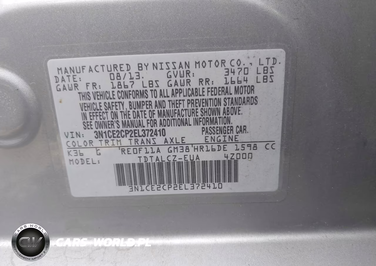 2014 Nissan Versa Note S Plus VIN:3N1CE2CP2EL372410 - 9