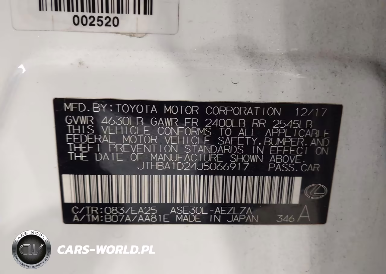 2018 Lexus Is 300 VIN:JTHBA1D24J5066917 - 9