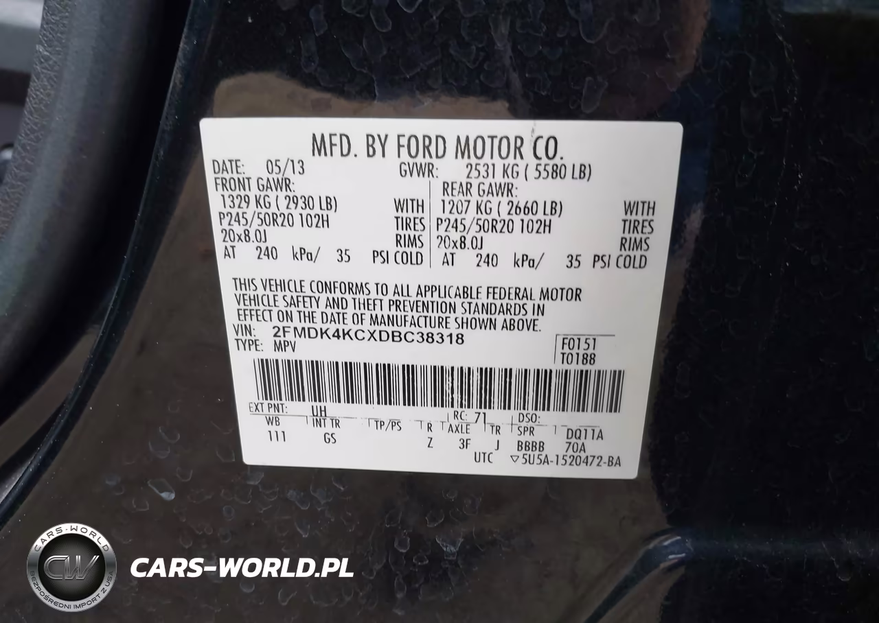 2013 Ford Edge Limited VIN:2FMDK4KCXDBC38318 - 9