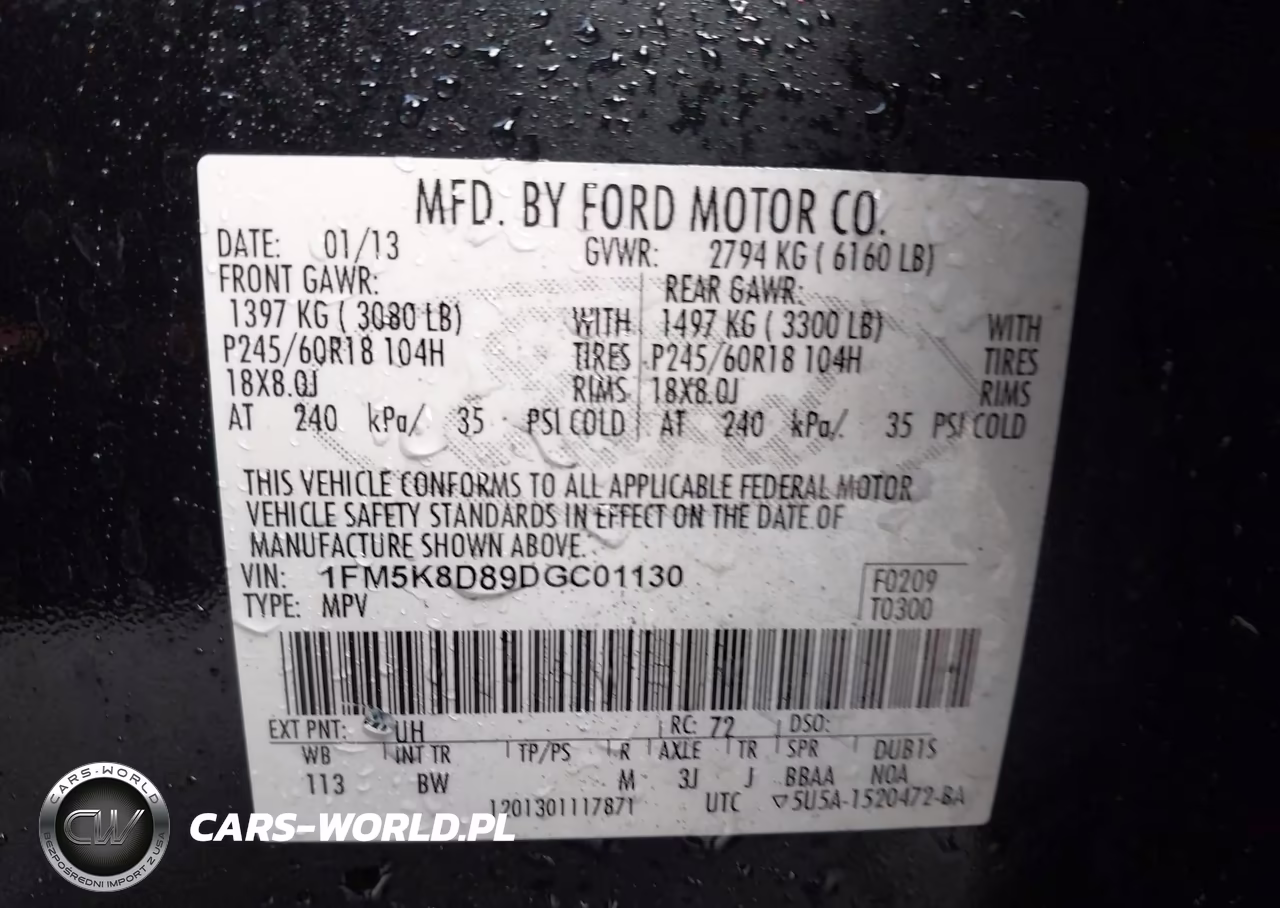 2013 Ford Explorer Xlt VIN:1FM5K8D89DGC01130 - 9