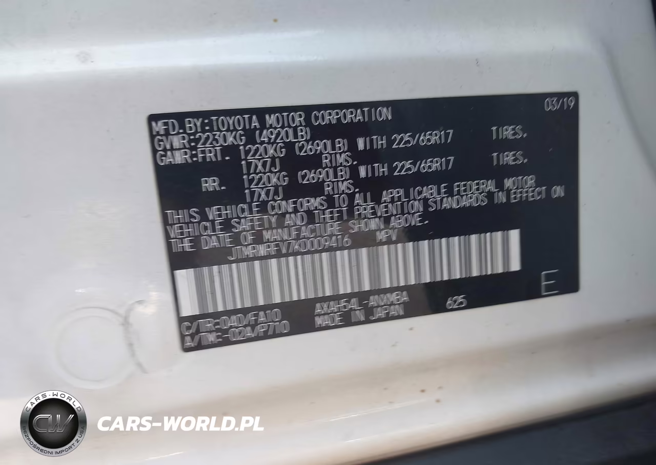 2019 Toyota Rav4 Hybrid Xle VIN:JTMRWRFV7KD009416 - 9