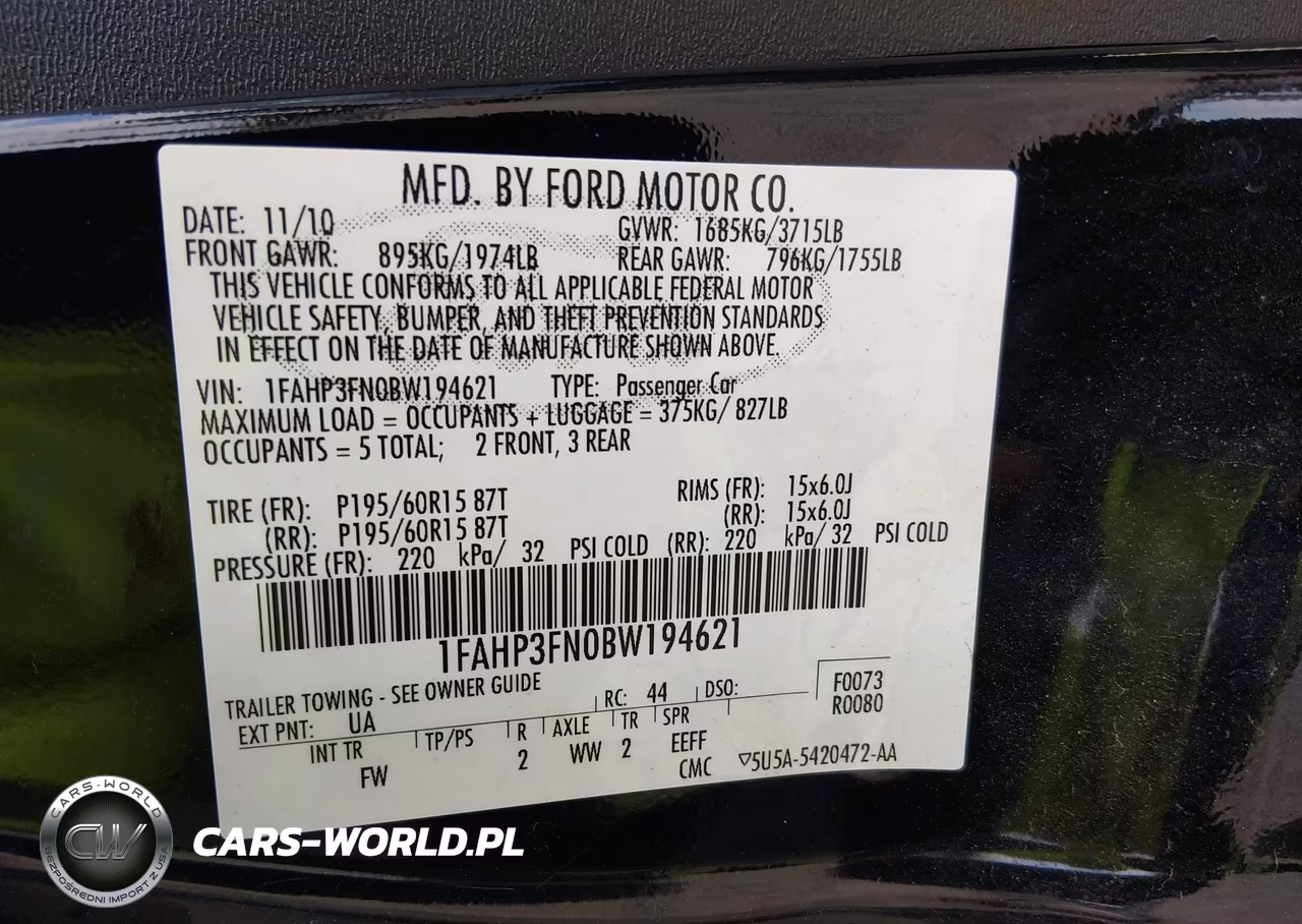 2011 Ford Focus Se VIN:1FAHP3FN0BW194621 - 9