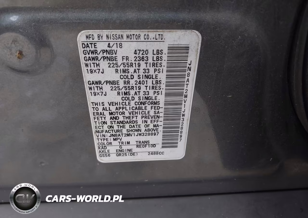 2018 Nissan Rogue Sl VIN:JN8AT2MV1JW328897 - 9
