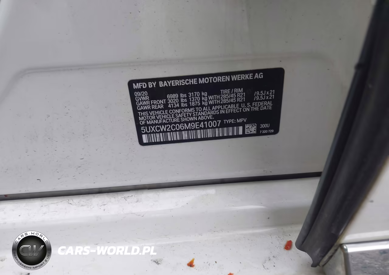 2021 BMW X7 xDrive40I VIN:5UXCW2C06M9E41007 - 9