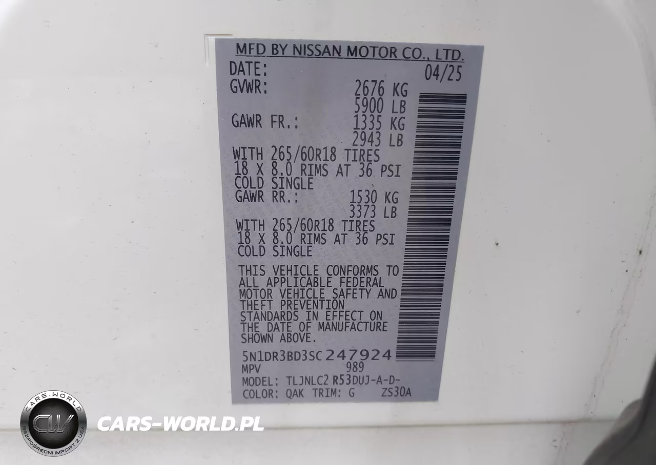 2025 Nissan Pathfinder Rock Creek 4Wd VIN:5N1DR3BD3SC247924 - 9