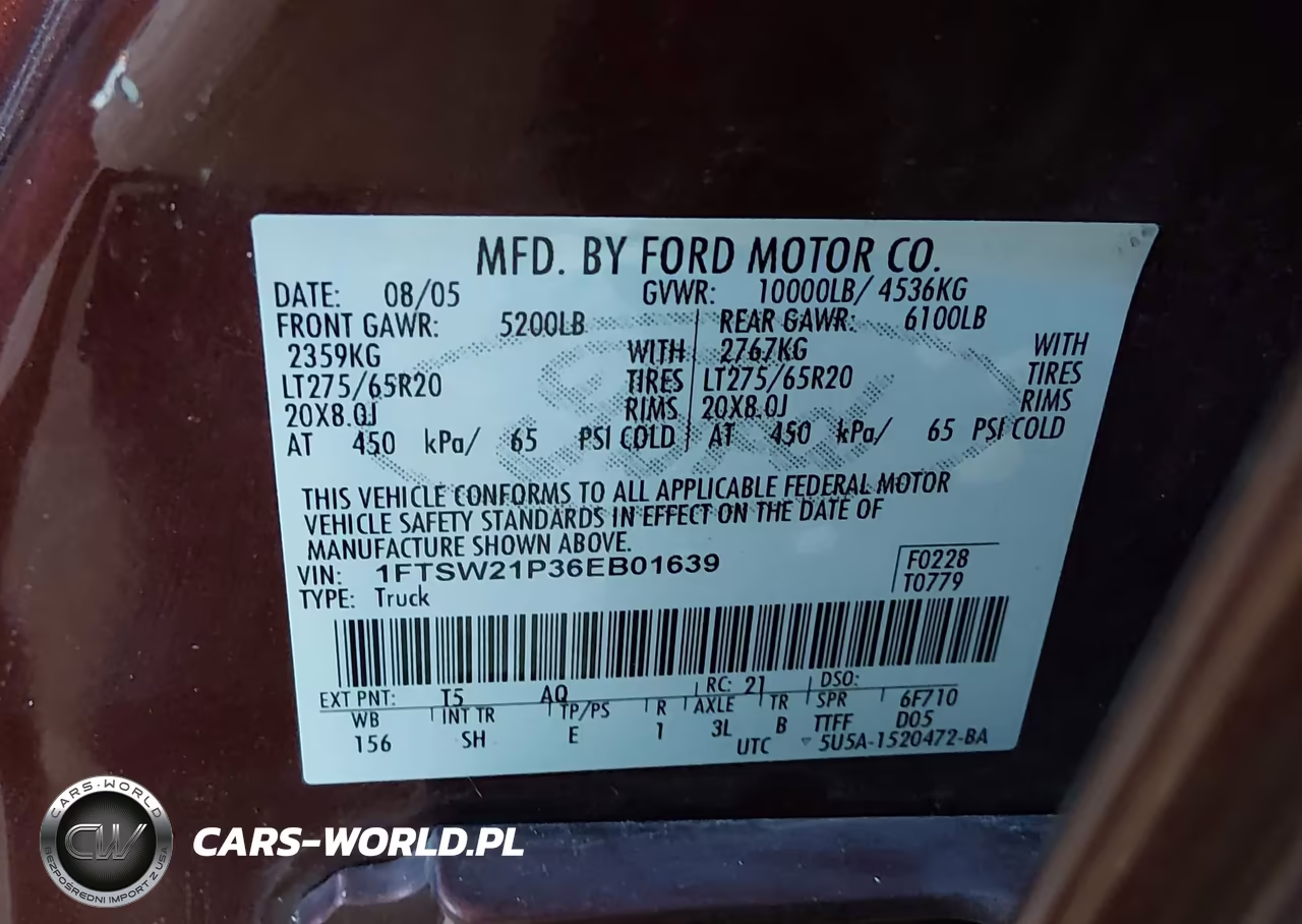2006 Ford F-250 Lariat-Xl-Xlt VIN:1FTSW21P36EB01639 - 9