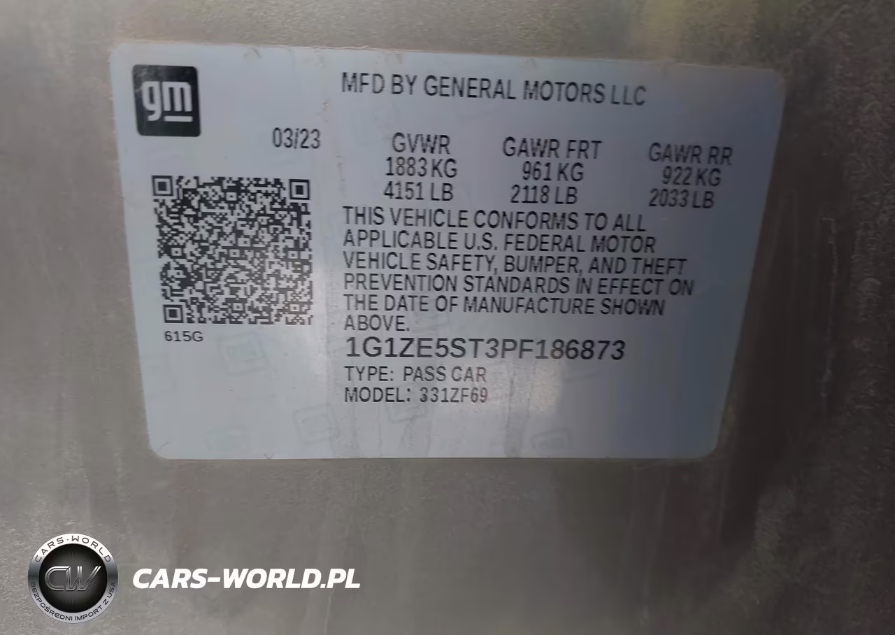 2023 Chevrolet Malibu Fwd 2Lt VIN:1G1ZE5ST3PF186873 - 9
