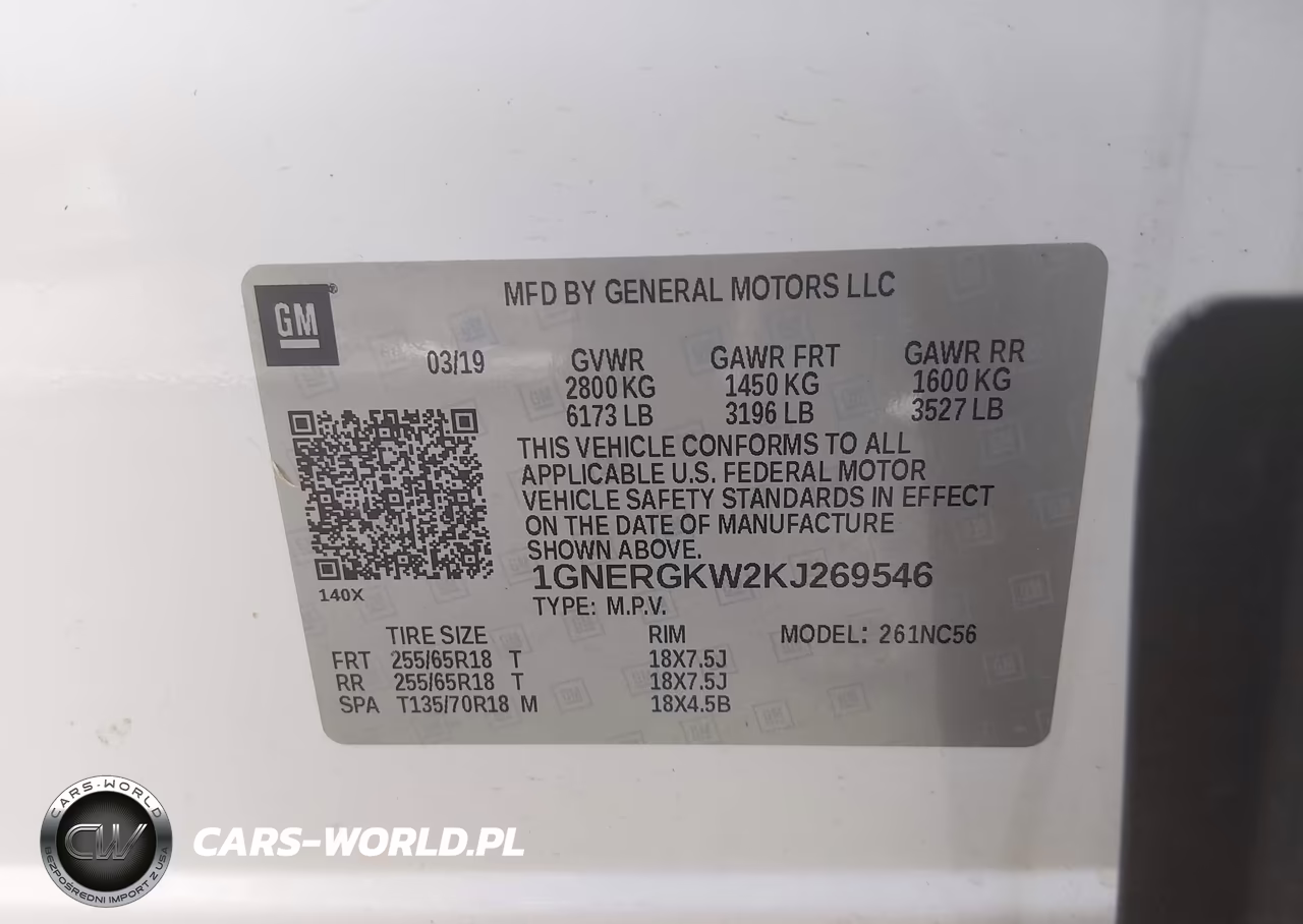 2019 Chevrolet Traverse 1Lt VIN:1GNERGKW2KJ269546 - 9